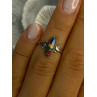 Colorful Native American 925 Sterling Silver Multi Gemstone Ring Size 5