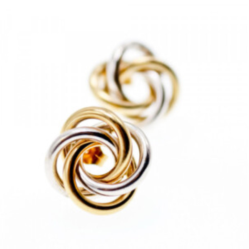 14K White & Yellow Gold Earrings