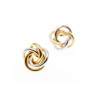 14K WHITE & YELLOW GOLD EARRINGS