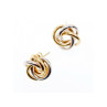 14K WHITE & YELLOW GOLD EARRINGS