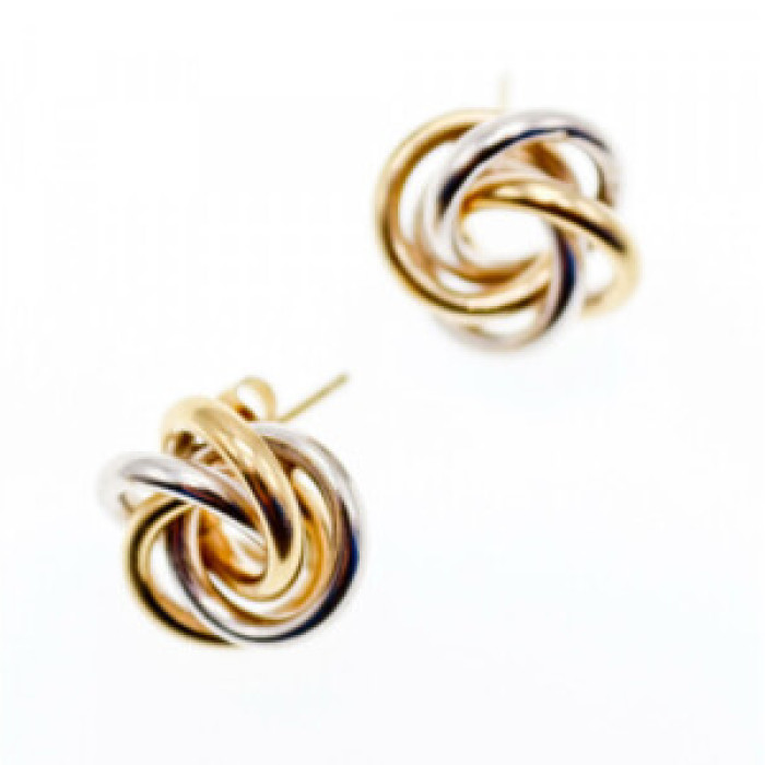 14K White & Yellow Gold Earrings