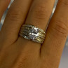 Beautiful 925 Sterling Silver Gold Plated CZ Ring Size 9