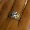 Beautiful 925 Sterling Silver Gold Plated CZ Ring Size 9