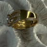 Beautiful 925 Sterling Silver Gold Plated CZ Ring Size 9