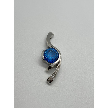 925 STERLING SILVER CZ PENDANT LENGHT 45 mm