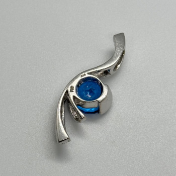 925 Sterling Silver CZ Pendant Lenght 45 mm