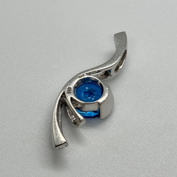 925 Sterling Silver CZ Pendant Lenght 45 mm