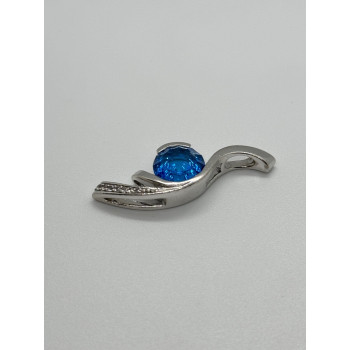 925 STERLING SILVER CZ PENDANT LENGHT 45 mm