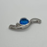 925 Sterling Silver CZ Pendant Lenght 45 mm