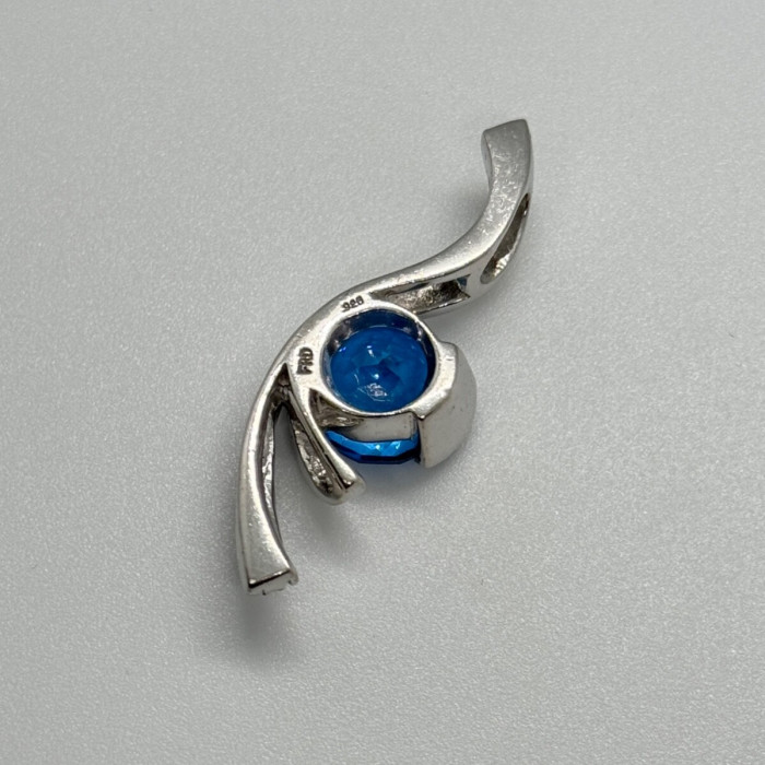 925 Sterling Silver CZ Pendant Lenght 45 mm