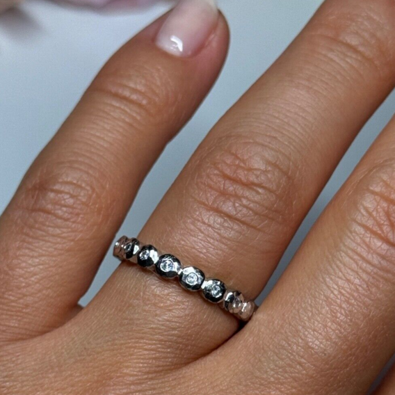 925 Sterling Silver CZ Ring Size 7