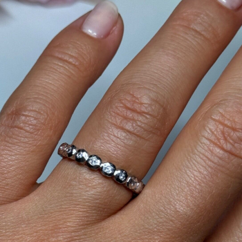 925 Sterling Silver CZ Ring Size 7