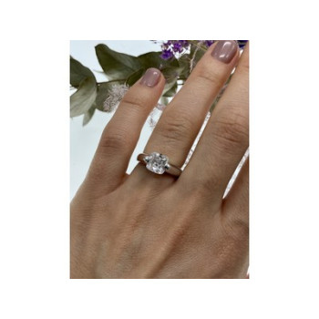 925 Sterling Silver CZ Ring Size 6.5