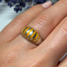 925 Sterling Silver Enamel Ring Size 6