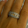 925 Sterling Silver Citrine & Beryl Ring Size 9.5