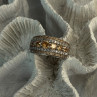 925 Sterling Silver Citrine & Beryl Ring Size 9.5
