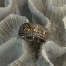 925 Sterling Silver Citrine & Beryl Ring Size 9.5