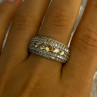 925 Sterling Silver Citrine & Beryl Ring Size 9.5