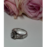 925 Sterling Silver White Topaz Ring Size 6