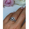 925 Sterling Silver White Topaz Ring Size 6