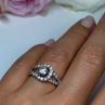 925 Sterling Silver White Topaz Ring Size 6