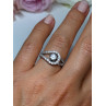 925 Sterling Silver White Topaz Ring Size 6