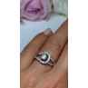 925 Sterling Silver White Topaz Ring Size 6