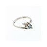 925 Sterling Silver Topaz & CZ Ring Size 7
