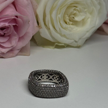 925 Sterling Silver CZ Ring Size 6