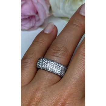 925 Sterling Silver CZ Ring Size 6