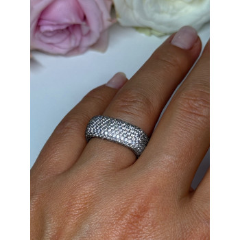 925 Sterling Silver CZ Ring Size 6