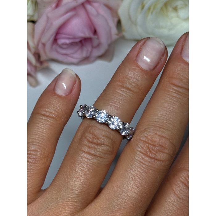 925 Sterling Silver CZ Ring Size 4