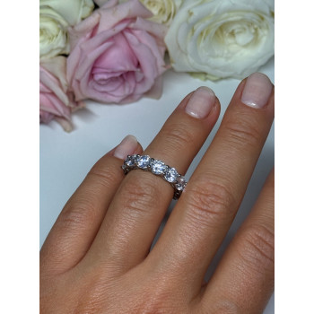 925 Sterling Silver CZ Ring Size 4