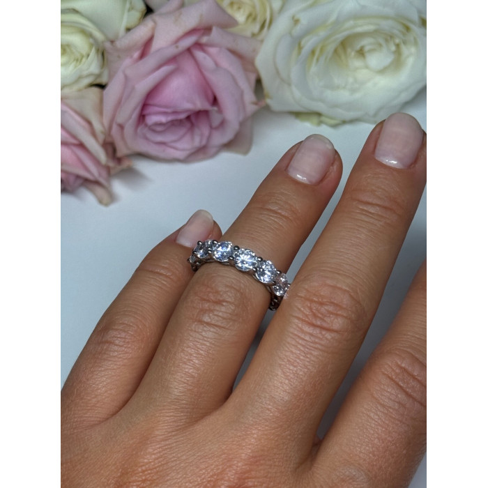 925 Sterling Silver CZ Ring Size 4