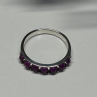 925 Sterling Silver Purple Agate Ring Size 6