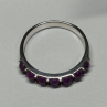 925 Sterling Silver Purple Agate Ring Size 6