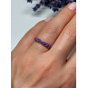 925 Sterling Silver Purple Agate Ring Size 6