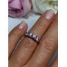 925 Sterling Silver Pink CZ Ring Size 5