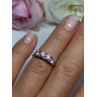 925 Sterling Silver Pink CZ Ring Size 5
