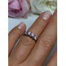 925 Sterling Silver Pink CZ Ring Size 5