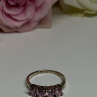 925 Sterling Silver Pink CZ Ring Size 5
