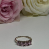 925 Sterling Silver Pink CZ Ring Size 5