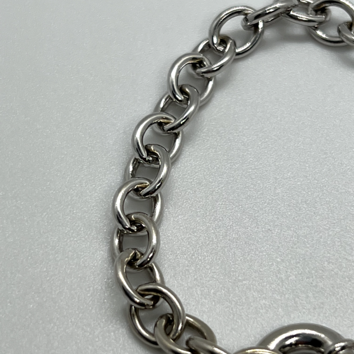 925 Sterling Silver Pink Topaz Heart Bracelet