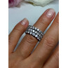 925 Sterling Silver CZ Triple Ring Size 5