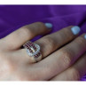 925 Sterling Silver Pink Spinel & White Sapphire 