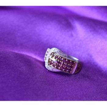 925 Sterling Silver Pink Spinel & White Sapphire 