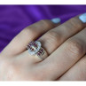 925 Sterling Silver Pink Spinel & White Sapphire 