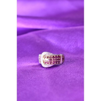 925 Sterling Silver Pink Spinel & White Sapphire 