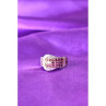 925 Sterling Silver Pink Spinel & White Sapphire 