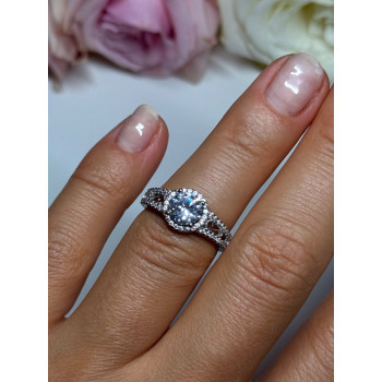 925 Sterling Silver CZ Ring Size 5